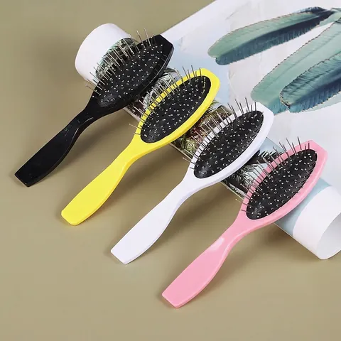 Air Cushion Hairbrush Steel Pins Detangling Massage Combs For Wigs Daily Hair Care Plastic Handle Ergonomic Design