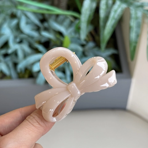 Molletta Per Capelli Con Fiocco Irregolare Resina Acrilica Pinza Squalo Versatile Elegante Semplice Accessori Donna