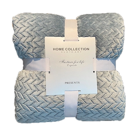 Coral Fleece Blanket Wheat Grain Pattern Thickened Soft Flannel Throw For Sofa Bed Couch Air Conditioning Nap Travel Cozy