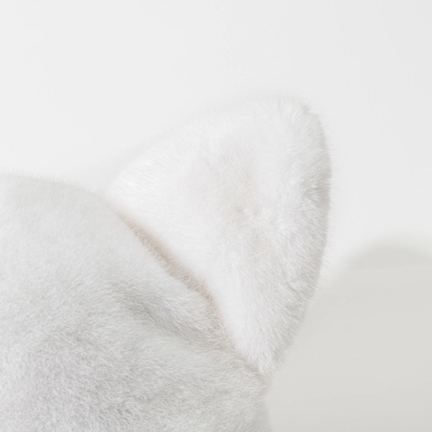 Cat Ear Faux Fur Beanie Hat Winter Warm Plush Skull Cap For Women Kawaii Soft Landlord Hat