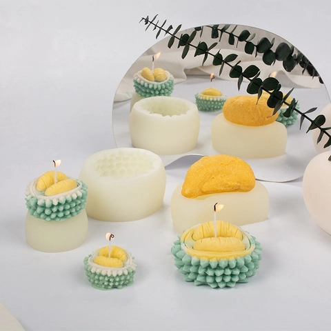 Realistic Durian Shape Silicone Mold Food Grade For DIY Scented Candle Soap Resin Craft Mousse Cake Baking Tools