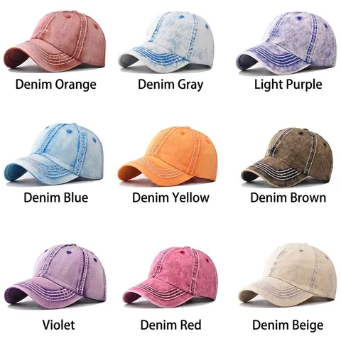 Gorra De Béisbol De Mezclilla Lavada Retro Distressed Parasol Ajustable Streetwear Sombrero Unisex