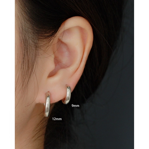 Minimalist 925 Sterling Silver Hoop Earrings For Women Polished Geometric Round Huggie Earrings Jewelry Accessory