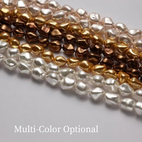 Baroque Style Irregular Loose Beads For DIY Jewelry Making Metallic Luster Imitation Natural Baroque Pearl Accessories
