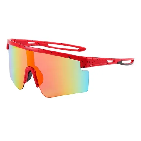 Wielersport Zonnebril PC Frame UV400 Geïntegreerde Grote Lens Winddichte Outdoor Bril Voor Heren En Dames