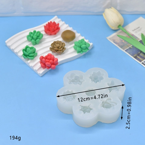 Sukkulenten Silikonform Mehrfachhöhle Für DIY Handgemachte Seife Kerze Fondant Harz Handwerk Flexibel Wiederverwendbar