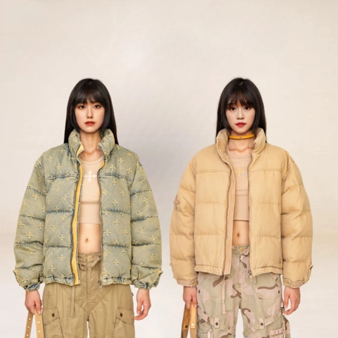 Giacca Imbottita Spessa Da Donna Collo Alto Cappotto Imbottito Caldo Invernale Cerniera Streetwear