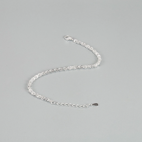 Bracciale Coda Di Fenice In Argento Sterling 925 Catena In Corda Intrecciata Regolabile Lucidatura Ad Alta Finitura Gioielli Minimalisti Donna