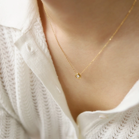 Minimalistische Zeshoekige Hanger Halsketting Titaniumstaal 18K Verguld Geometrische Strass Sleutelbeinketting Voor Vrouwen