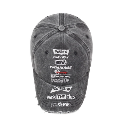 Vintage Washed Cotton Baseball Cap Distressed Bestickte Buchstaben Streetwear Verstellbarer Hut Für Herren Und Damen