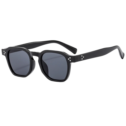 Occhiali Da Sole Quadrati Irregolari E Occhiali Anti Luce Blu Protezione UV400 Montatura PC Rivetto Moda Unisex