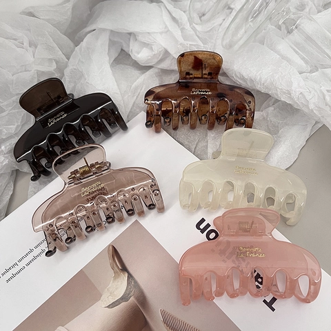 Große Haarklammern Für Damen Durchsichtige Harz Haargreifer Haarschmuck Im Koreanischen Stil Rutschfest Für Dickes Haar