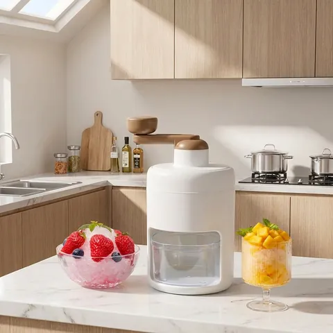 Tritaghiaccio Manuale A Manovella Lame In Acciaio Inossidabile Plastica Per Alimenti Macchina Per Granite Portatile Casa