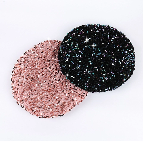 Women Vintage Shimmering Sequin Beret Hat Fashion Flocking Sequin Painter Hat Warm Winter Pumpkin Cap For Party Performance