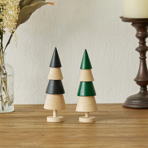 Mini Weihnachtsbaum Aus Holz Desktop Dekoration Nordischer Stil Handgefertigt Weihnachtsbaum Mit Stern Spitze
