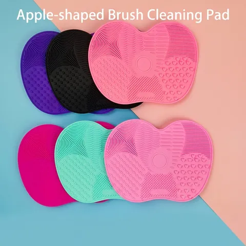 Silicone Makeup Brush Cleaning Mat Scrubber With Suction Cup Portable Multi Texture Tools