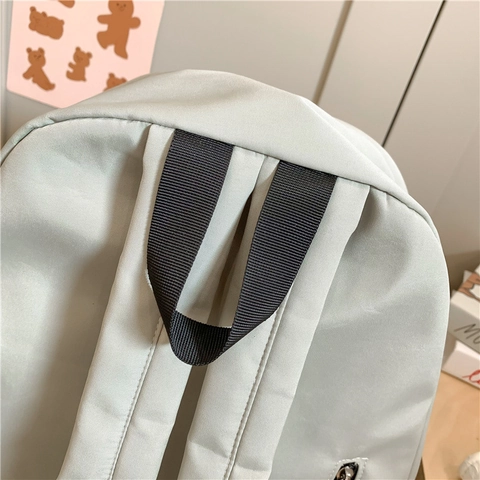 Zaino Plissettato In Nylon Minimalista Grande Capacità Tempo Libero Viaggio Borsa Scuola Stile Coreano Versatile