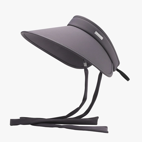 Women's Anti-UV Ice Silk Sun Visor Hat Foldable Large Brim Empty Top Sunshade Hat For Summer Outdoor Travel
