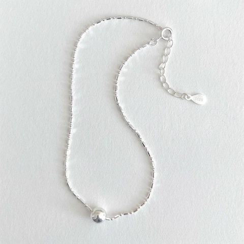 Cavigliera In Argento Sterling 925 Per Donna Minimalista Ciondolo Perla Tonda Catena Piede Regolabile Gioielli