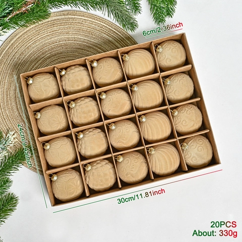 Palle Di Natale In Velluto Floccato Texture Rilievo Ornamento Decorazioni Per Alberi Appesi Per Festa Di Vacanza Elegante