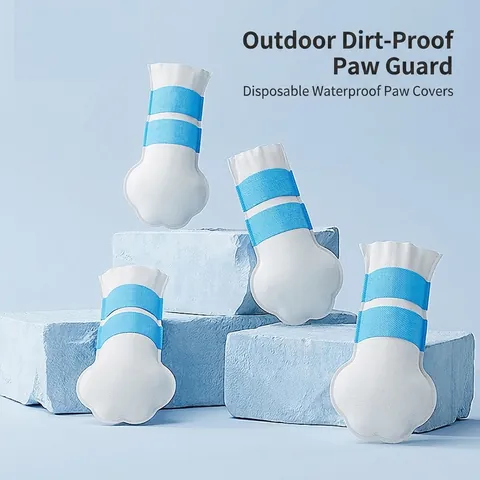 Cubre Patas Desechables Para Perros Impermeables Transpirables De Tela No Tejida Zapatos De Protección Exterior Con Vendajes Autoadhesivos