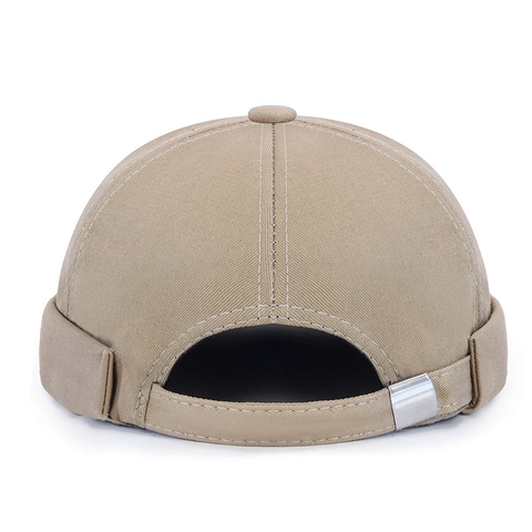 Bonnet Docker En Coton Rétro Sans Bord Réglable Couleur Unie Casquette Miki Hip Hop Marin Vintage Unisexe