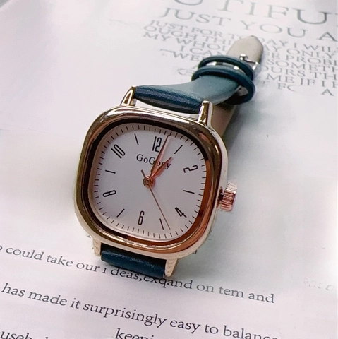 Vintage Women Quartz Watch With Square Alloy Case And Faux Leather Strap Retro Casual Wristwatch For Elegant Ladies