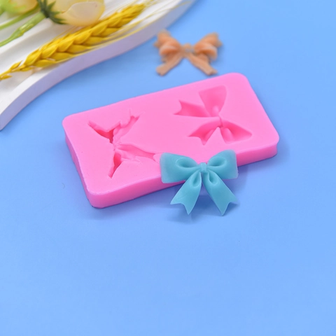 Schleife Schmetterling Silikonform Für DIY Backen Fondant Schokolade Tortendeko Handgefertigtes Harz Pink Flexibel