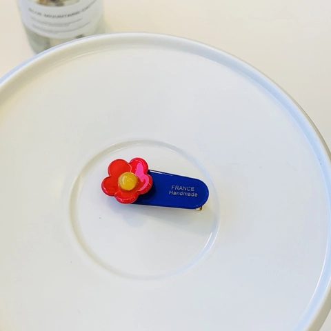 Pince À Cheveux Fleur En Acétate Fait Main Style Français Barrette Latérale Bec De Canard Coiffe Douce Pour Femmes Filles