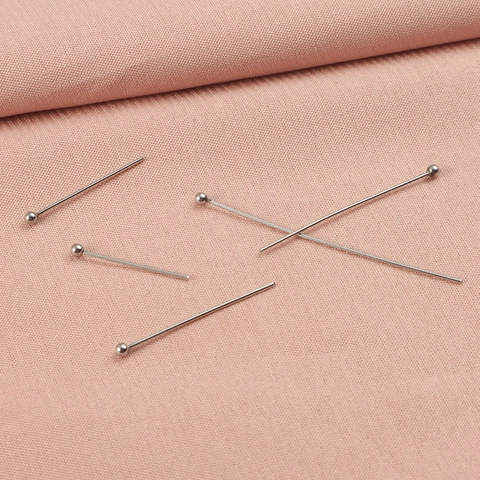 Alfileres De Cabeza De Bola De Acero Inoxidable 304 Pulidos Para Fabricación De Joyas DIY Pendientes Pulseras Componentes