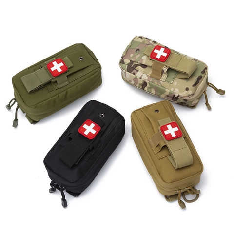 Tactical First Aid Pouch Nylon MOLLE Medical Bag Outdoor Portable Emergency Waist Storage For Camping Hiking