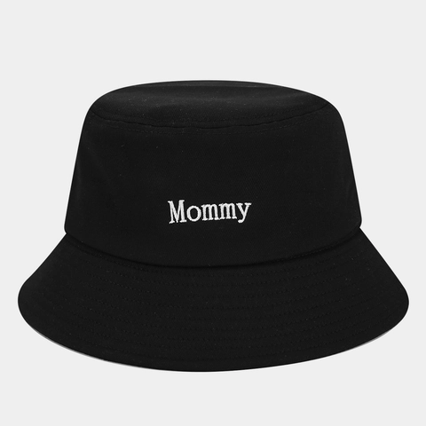 Cappello Alla Pescatora Cotone Ricamo Lettere Daddy Mommy Protezione Solare Moda Esterna Unisex