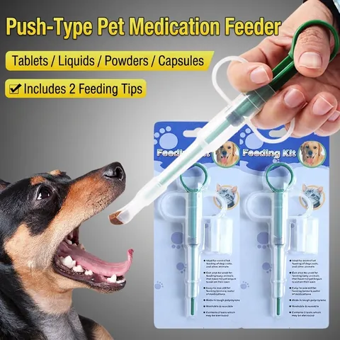Pet Pill Dispenser Syringe Medical Feeding Tool For Dogs Cats With Soft Silicone Tips Reusable Nursing Supplies