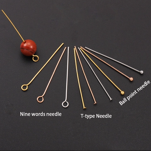 Stainless Steel Head Pins Eye Pins Ball Head Pins Diy Jewelry Making Supplies For Beading Earrings Polished Findings