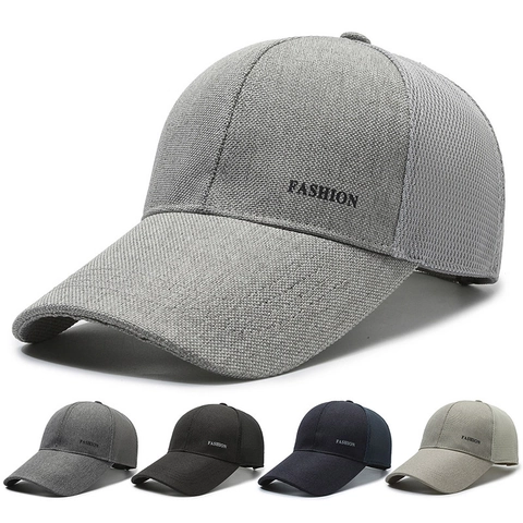 Cappello Da Baseball In Rete Da Uomo Tesa Lunga Parasole Traspirante Cappello Sportivo Da Pesca Regolabile Moda