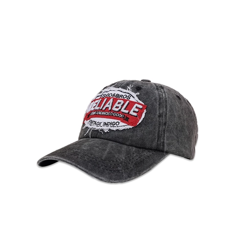 Casquette De Baseball Délavée Vintage Avec Écusson Brodé Reliable Letter Chapeau Pare-Soleil Réglable Pour Hommes Et Femmes