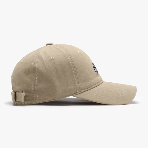 Casquette De Baseball En Coton Broderie Lettres Calotte Souple Réglable Visière Courbée Chapeau Décontracté