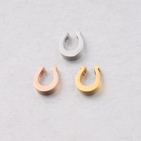 Horseshoe Beads 304 Stainless Steel Mirror Polished Small Hole Charms For DIY Jewelry Making Necklaces Bracelets