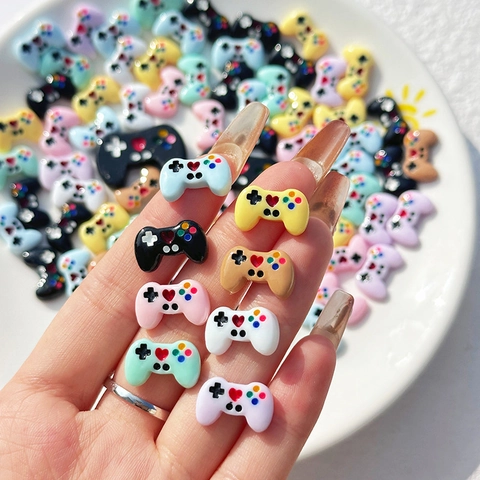 Game Controller Resin Charms Colorful Glossy Flatback For DIY Phone Case Jewelry Making Crafting Gaming Accessories