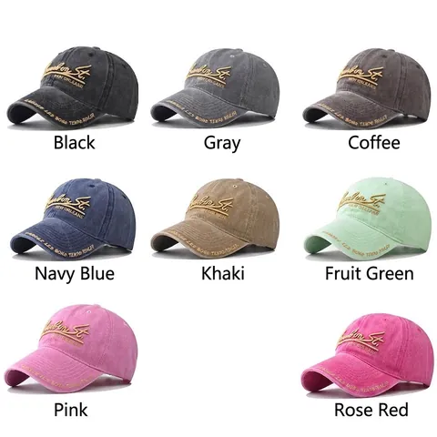 Casquette De Baseball Coton Lavé Bourbon St Broderie Lettre Ajustable Vintage Style De Rue Protection Solaire Unisexe