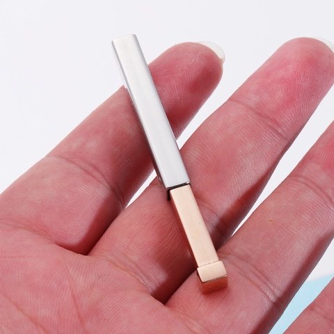 304 Stainless Steel Geometric Bar Pendant With Retractable Telescopic Sliding Structure Mirror Polished DIY Jewelry Accessory