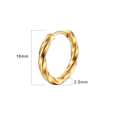 Pendientes De Aro De Cuerda Retorcida Acero Inoxidable Círculo Geométrico Espiral Bisagra Joyería Minimalista Para Mujeres Hombres