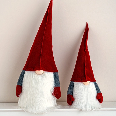 Decoración De Gnomo De Navidad De Peluche Muñeco Tomte Sueco Nórdico Con Sombrero Largo Y Barba Blanca Hecho A Mano Para El Hogar