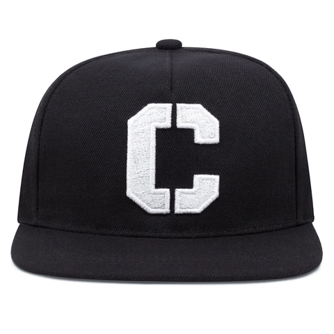 Cappello Snapback Acrilico Visiera Piatta Ricamo Lettera C Streetwear Hip Hop Baseball Per Uomini Donne Regolabile