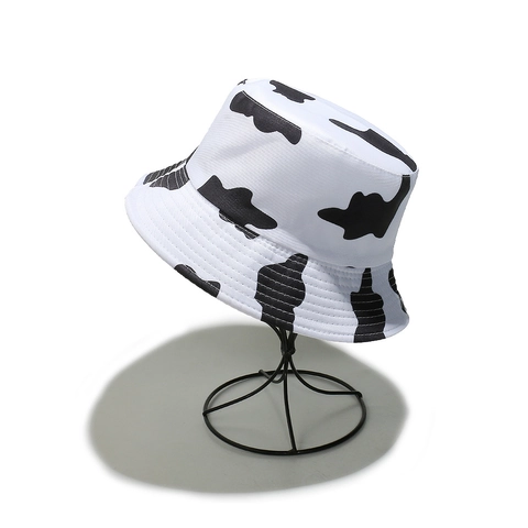 Koeienprint Emmer Hoed Polyester Zonbescherming Zomer Outdoor Schattige Vissershoed Voor Dames Heren