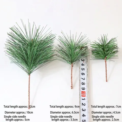 Künstliche Kiefernnadeln Weihnachtsbaum Dekoration DIY Basteln Picks PVC Grün Kunststoff Simulation Zweige Für Kranz
