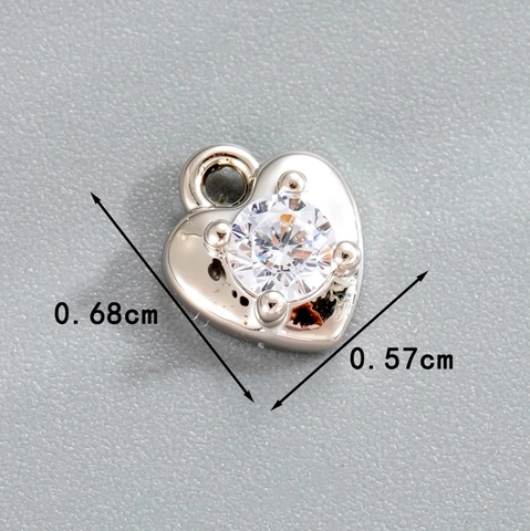 DIY Jewelry Charms Pendants Copper With Zircon And Enamel Heart Star Cross Shapes For Earrings Necklaces Making