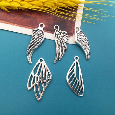 Flügel Anhänger Libelle Engel Flügel Legierung Antik Silber DIY Schmuckherstellung Zubehör Für Halsketten Armbänder