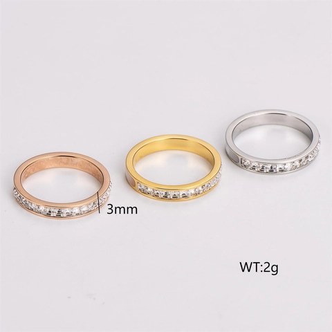 Anillo Geométrico Acero Inoxidable 304 Incrustación Madreperla Circonita Cúbica Cuadrada Joyería Moda Para Mujer