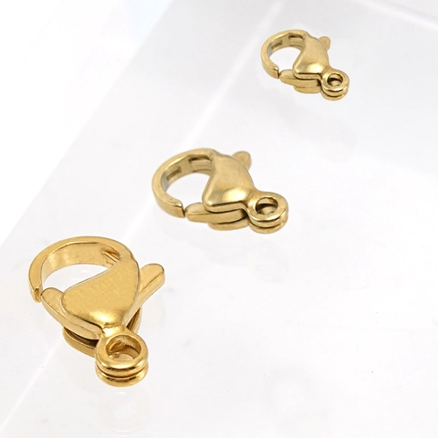 Chiusure A Moschettone In Acciaio Inossidabile Placcato Oro 18K Colore Oro DIY Accessori Gioielli Collana Bracciale